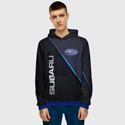 Толстовка-худи мужская SUBARU, цвет: 3D-синий — фото 2