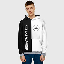 Толстовка-худи мужская MERCEDES AMG, цвет: 3D-меланж — фото 2