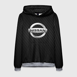 Толстовка-худи мужская NISSAN, цвет: 3D-меланж