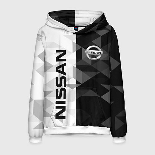 Мужская толстовка NISSAN / 3D-Белый – фото 1