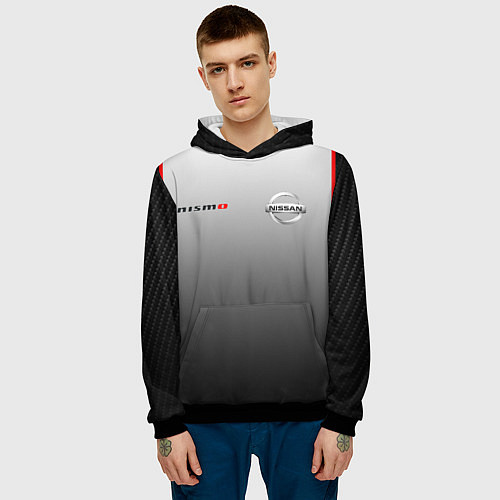 Мужская толстовка NISSAN NISMO / 3D-Черный – фото 3