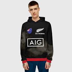 Толстовка-худи мужская ALL BLACKS, цвет: 3D-красный — фото 2
