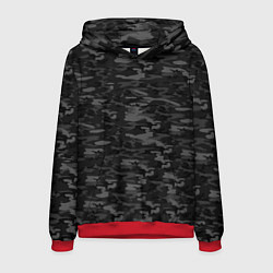 Толстовка-худи мужская ГОРОДСКОЙ КАМУФЛЯЖ, цвет: 3D-красный