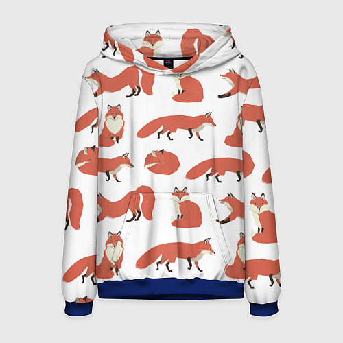 Мужская толстовка Лисий хвост / 3D-Синий – фото 1