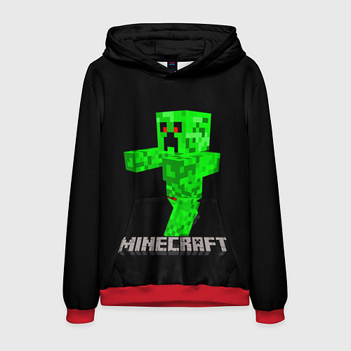 Мужская толстовка MINECRAFT CREEPER / 3D-Красный – фото 1