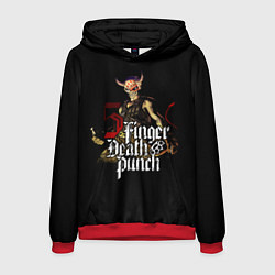 Толстовка-худи мужская Five Finger Death Punch, цвет: 3D-красный