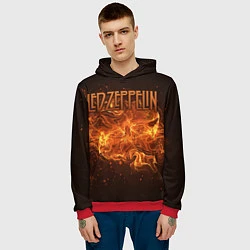 Толстовка-худи мужская Led Zeppelin, цвет: 3D-красный — фото 2
