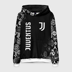 Толстовка-худи мужская JUVENTUS, цвет: 3D-белый