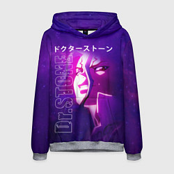 Толстовка-худи мужская Доктор Стоун, цвет: 3D-меланж