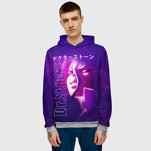 Мужская толстовка Доктор Стоун / 3D-Меланж – фото 3