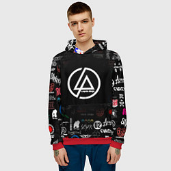 Толстовка-худи мужская LINKIN PARK, цвет: 3D-красный — фото 2