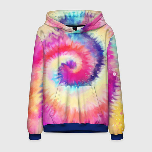 Мужская толстовка Tie Dye vortex / 3D-Синий – фото 1