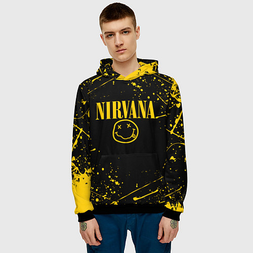 Мужская толстовка NIRVANA / 3D-Черный – фото 3