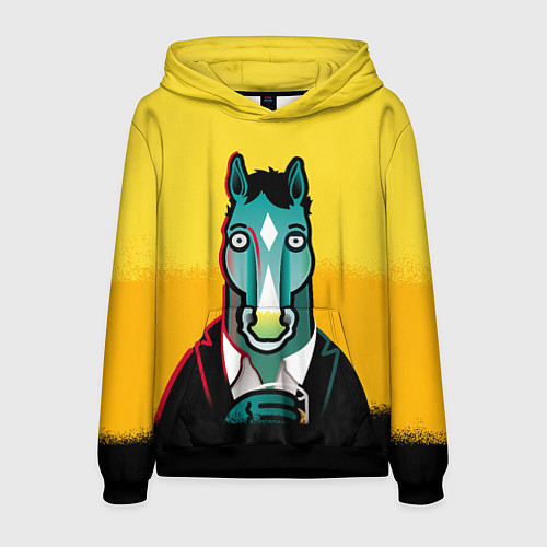 Мужская толстовка BoJack Horseman / 3D-Черный – фото 1