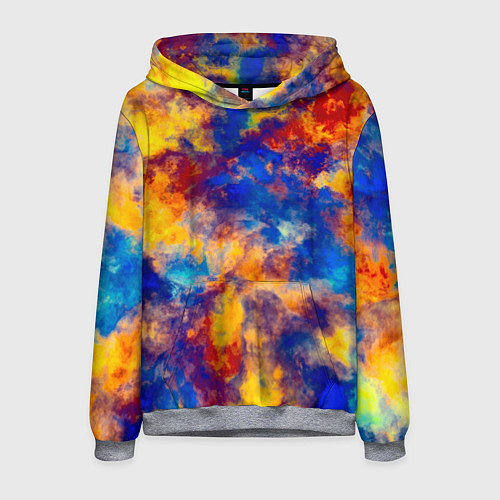 Мужская толстовка Огненно-синий полутон / 3D-Меланж – фото 1