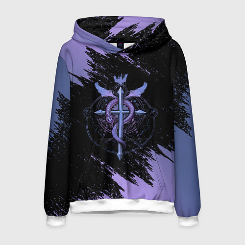 Мужская толстовка Стальной алхимик / 3D-Белый – фото 1