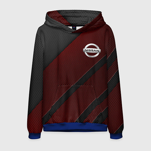 Мужская толстовка Nissan / 3D-Синий – фото 1