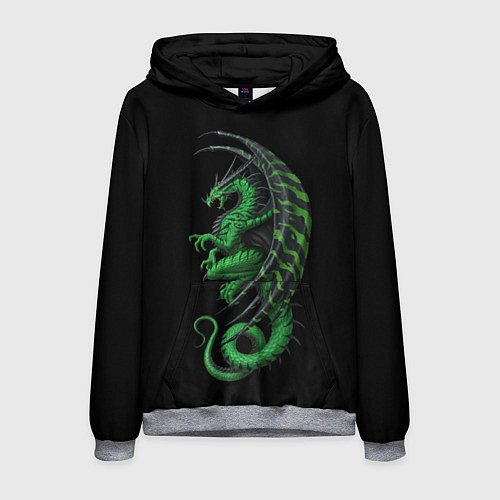 Мужская толстовка Green Dragon / 3D-Меланж – фото 1