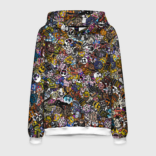 Мужская толстовка FNaF стикербомбинг / 3D-Белый – фото 1