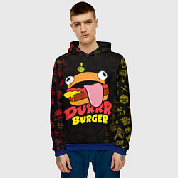 Толстовка-худи мужская Fortnite Durrr Burger, цвет: 3D-синий — фото 2