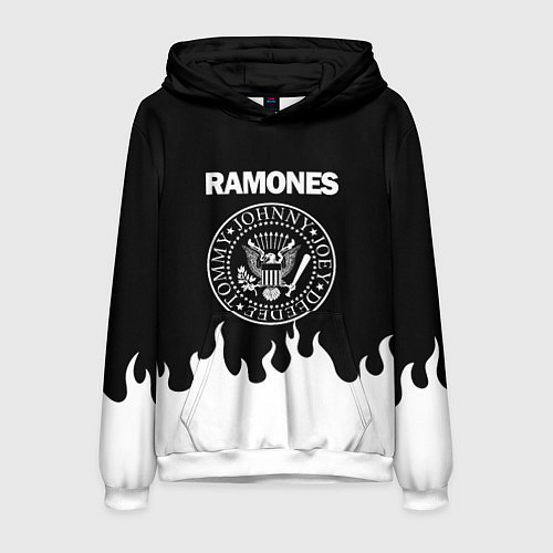 Мужская толстовка RAMONES / 3D-Белый – фото 1