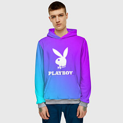 Толстовка-худи мужская PLAYBOY, цвет: 3D-меланж — фото 2