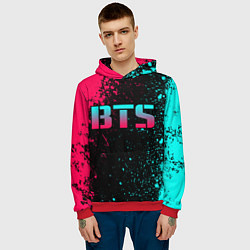 Толстовка-худи мужская BTS, цвет: 3D-красный — фото 2