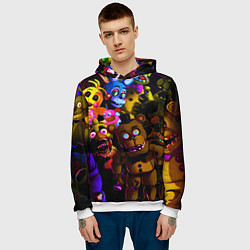 Толстовка-худи мужская Five Nights At Freddy's, цвет: 3D-белый — фото 2