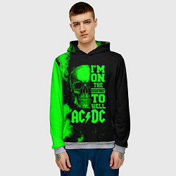 Толстовка-худи мужская I'm on the highway to hell ACDC, цвет: 3D-меланж — фото 2