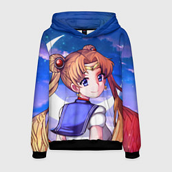 Толстовка-худи мужская SAILOR MOON, цвет: 3D-черный