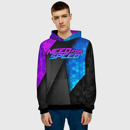 Мужская толстовка Need for Speed / 3D-Черный – фото 3