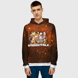 Толстовка-худи мужская UNDERTALE, цвет: 3D-белый — фото 2