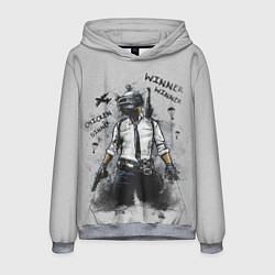 Толстовка-худи мужская PUBG, цвет: 3D-меланж