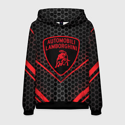 Толстовка-худи мужская Lamborghini, цвет: 3D-черный