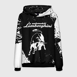 Толстовка-худи мужская Lamborghini, цвет: 3D-черный