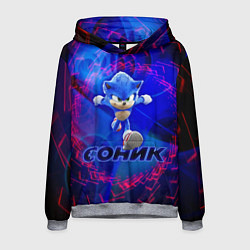 Толстовка-худи мужская СОНИК, цвет: 3D-меланж