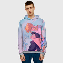 Толстовка-худи мужская SAILOR MOON, цвет: 3D-меланж — фото 2