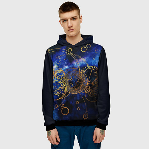 Мужская толстовка Space Geometry / 3D-Черный – фото 3