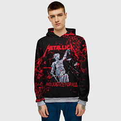 Толстовка-худи мужская Metallica, цвет: 3D-меланж — фото 2