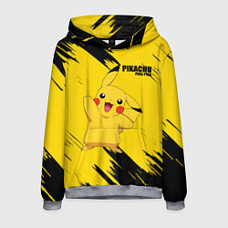 Толстовка-худи мужская PIKACHU: PIKA PIKA, цвет: 3D-меланж