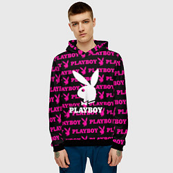 Толстовка-худи мужская PLAYBOY, цвет: 3D-черный — фото 2