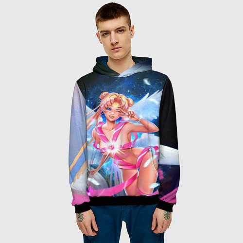 Мужская толстовка HI / 3D-Черный – фото 3