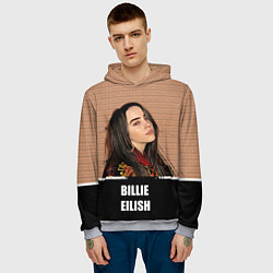 Толстовка-худи мужская Billie Eilish, цвет: 3D-меланж — фото 2