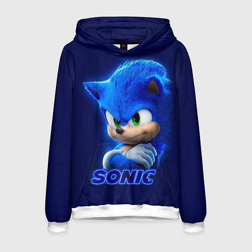 Мужская толстовка SONIC / 3D-Белый – фото 1