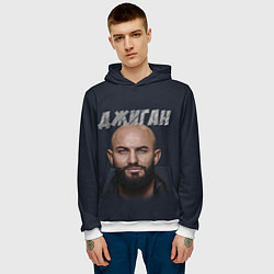 Толстовка-худи мужская Джиган, цвет: 3D-белый — фото 2