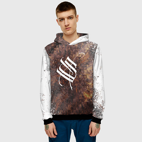 Мужская толстовка Stigmata logo / 3D-Черный – фото 3