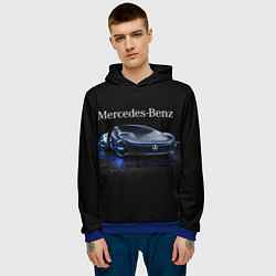 Толстовка-худи мужская MERCEDES, цвет: 3D-синий — фото 2