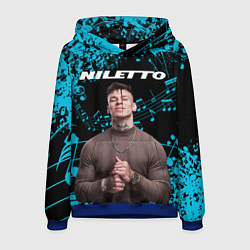 Толстовка-худи мужская NILETTO, цвет: 3D-синий