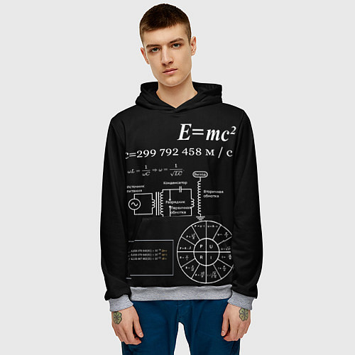 Мужская толстовка Электродинамика / 3D-Меланж – фото 3
