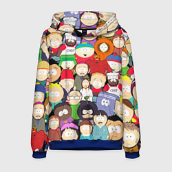 Толстовка-худи мужская South Park персонажи, цвет: 3D-синий